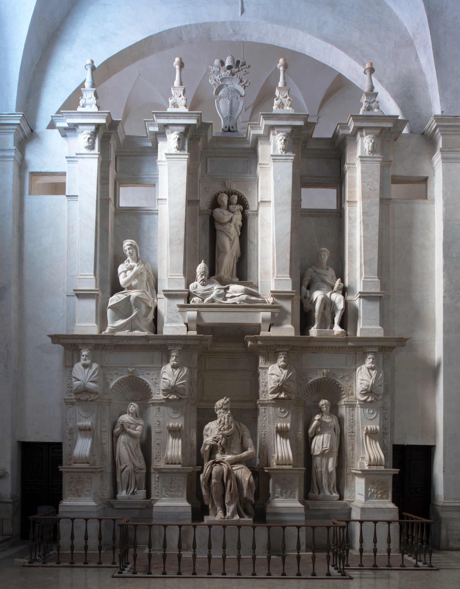 Michelangelo Buonarroti, Tomba di Giulio II, Mosè, 1513 c.a, marmo, basilica di San Pietro in Vincoli, Roma. Credits Andrea Jemolo 2016