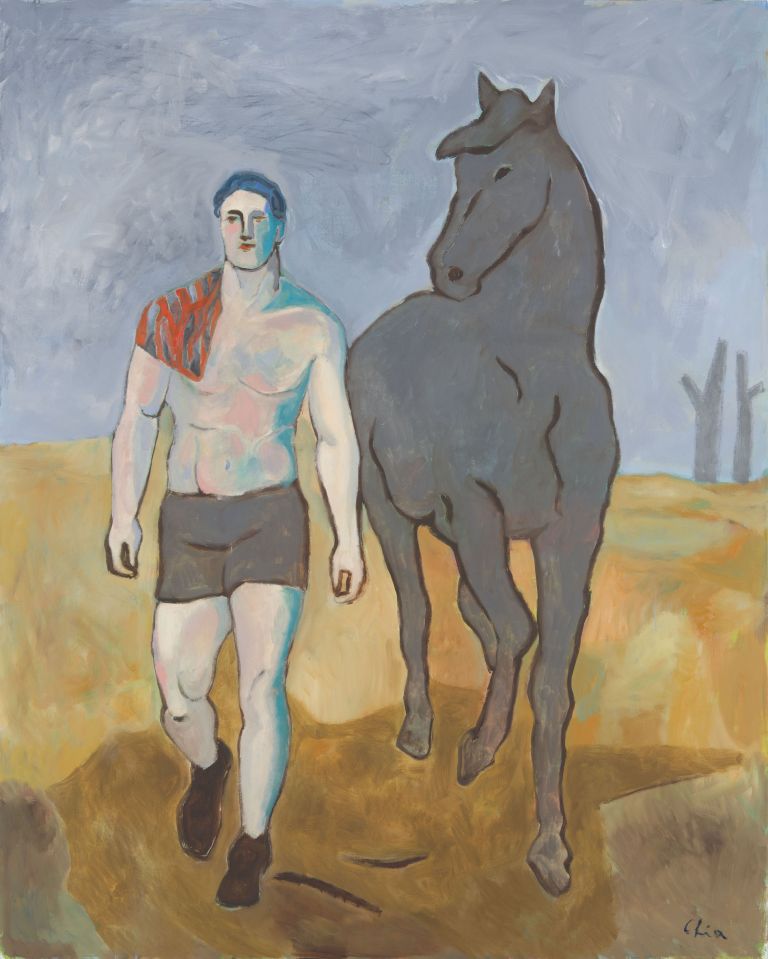 Sandro Chia, Passeggiata con cavallo, 1998