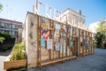 Ammirato Culture House, veduta dell’installazione del muro-bacheca realizzato con il collettivo ConstructLab, 2016, Lecce. Photo Marco Passaro