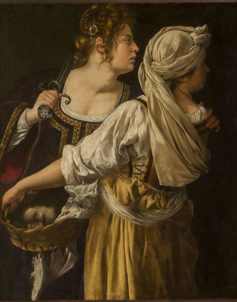 Artemisia Gentileschi, Giuditta e la fantesca Abra, 1613 ca.. Firenze, Gallerie degli Uffizi. Gabinetto Fotografico delle Gallerie degli Uffizi