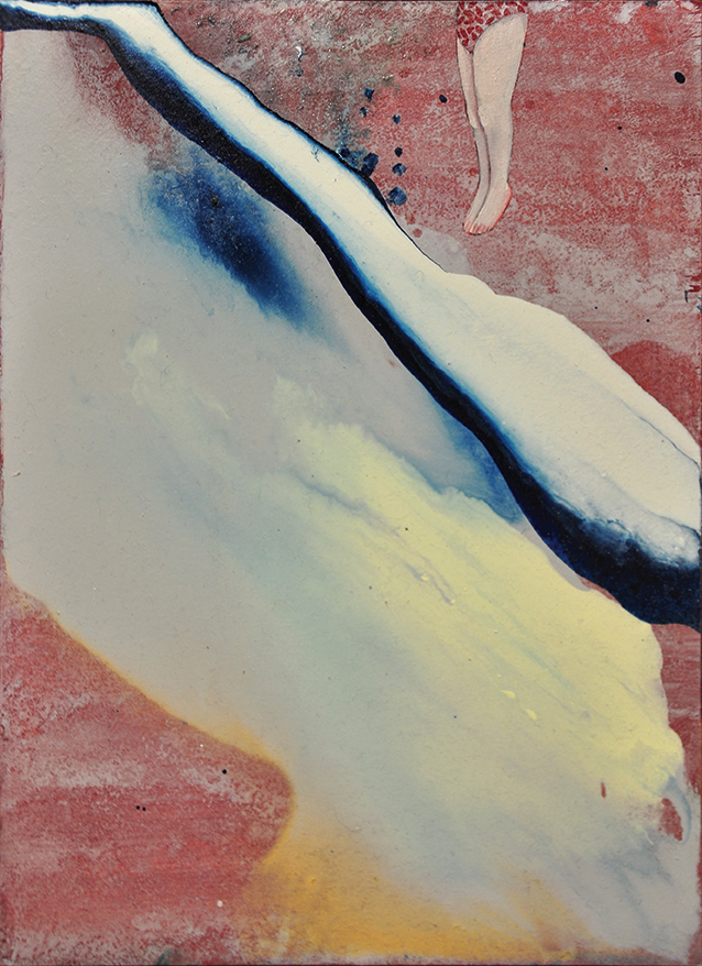 Elisa Bertaglia, Out of the Blue, 2016, olio e pastelli su cartoncino, 23.8x17.3 cm