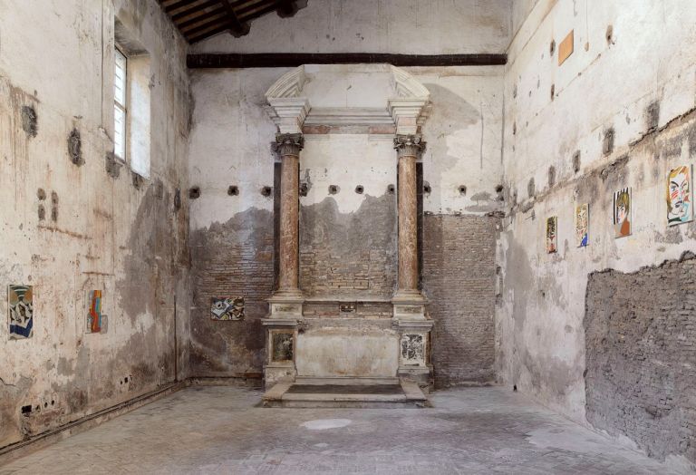 Ella Kruglyanskaya, Vanitas. Installation view at Sant’Andrea de Scaphis, Gavin Brown's Enterprise, Roma 2017