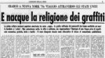 Goffredo Parise, E nacque la religione dei graffiti, dall’archivio online del Corriere della Sera, 7 aprile 1976