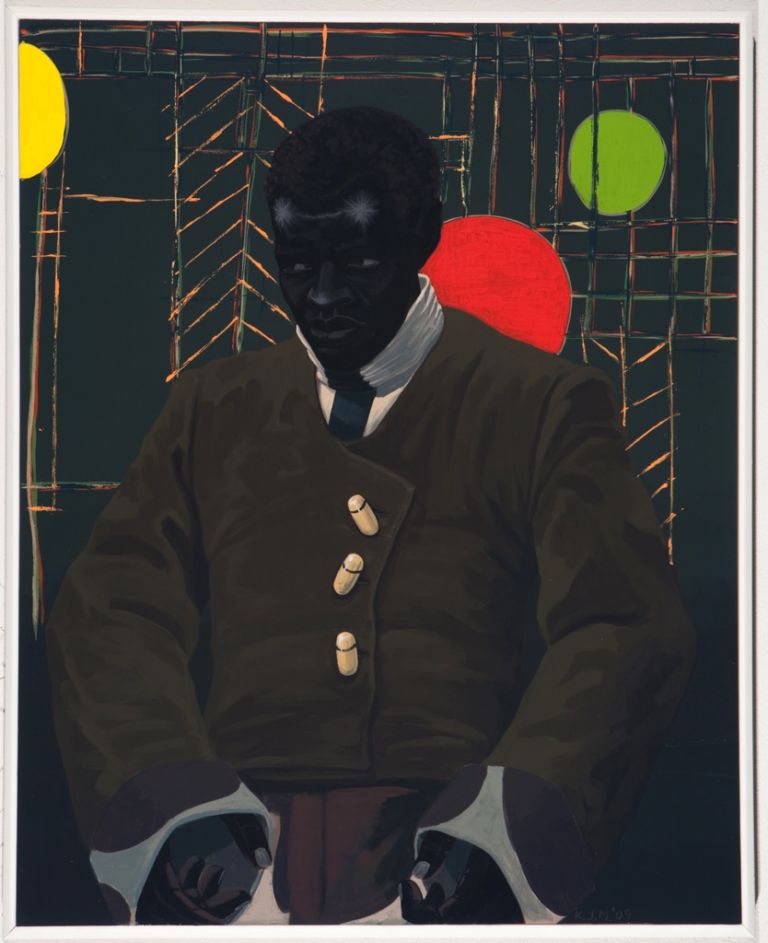 Kerry James Marshall, The Actor Hezekiah Washington as Julian Carlton Taliesen Murderer of Frank Lloyd Wright Family, 2009 - Hudgins Family, New York - © Kerry James Marshall