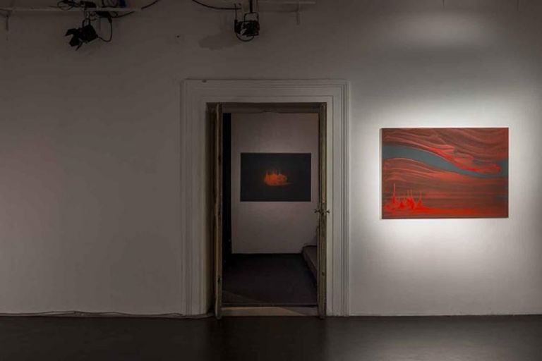 Matteo Montani. Racconto Rosso. Exhibition view at L'Attico, Roma 2016. Photo Sebastiano Luciano