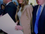 Melania Trump vestita Balmain