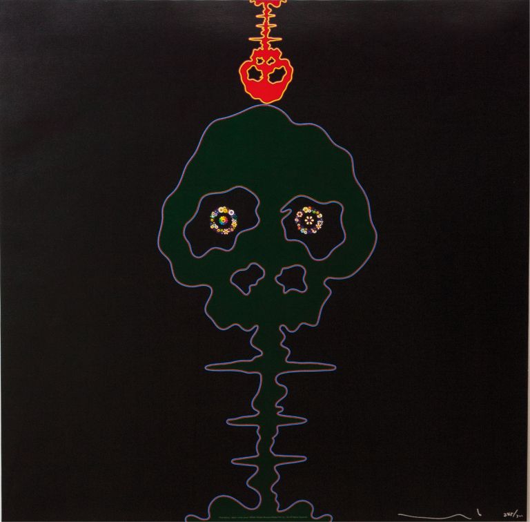 Takashi Murakami - Time-Bokan-Black-+-moss-green