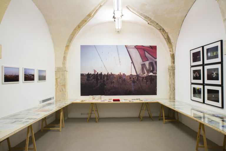 Artists Against MUOS, installation view at Laveronica arte contemporanea, 2017, ph. Francesco Di Giovanni