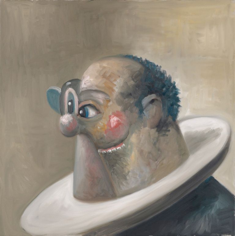 George Condo, Portrait en Grisaille, 2008