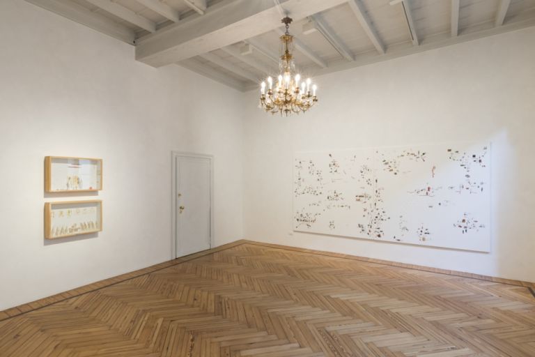 Gianfranco Baruchello, Greenhouse. Exhibition view at Galleria Massimo De Carlo, Milano 2017