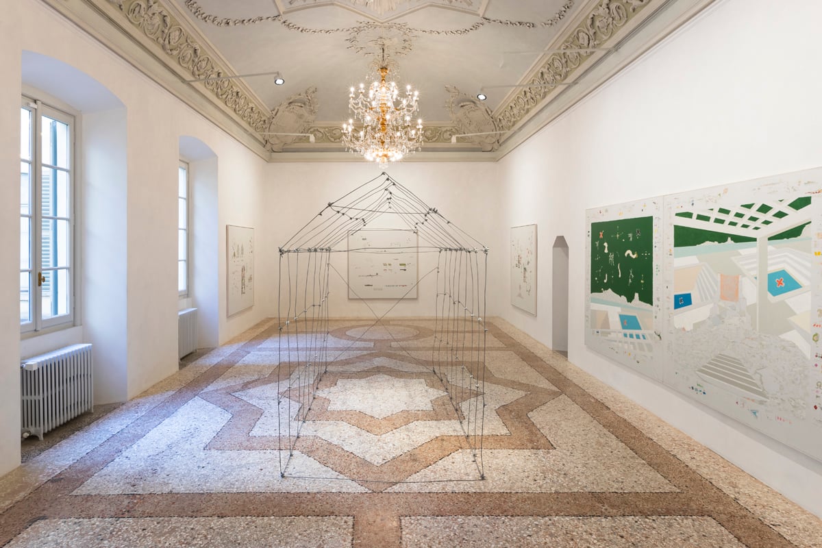 Gianfranco Baruchello, Greenhouse. Exhibition view at Galleria Massimo De Carlo, Milano 2017