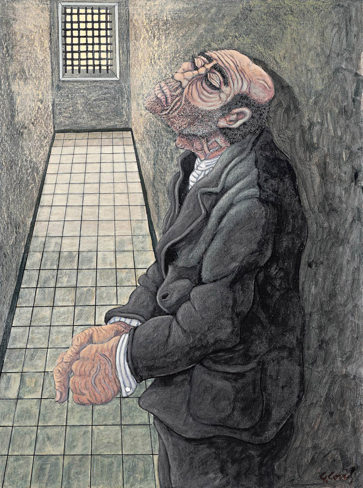 Gino Covili, Escluso, 1973/77, mista su cartone, cm 70 x 50, © COVILIARTE