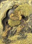 Gino Covili, L’ultimo covone, 1974 mista su tela, cm 120 x 90, © COVILIARTE