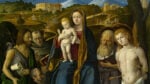 Girolamo da Santacroce (Bergamo, circa 1503-Venezia, 1556) Madonna con il Bambino, quattro Santi e un donatore secondo decennio del xvi secolo Olio su tavola, cm. 31x40.5 Rovigo, Pinacoteca dell’Accademia dei Concord