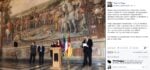 Il post di Virginia Raggi per celebrare l'affresco restaurato