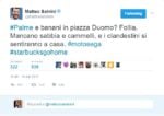 Il tweet di Salvini anti-palme e anti-immigrati