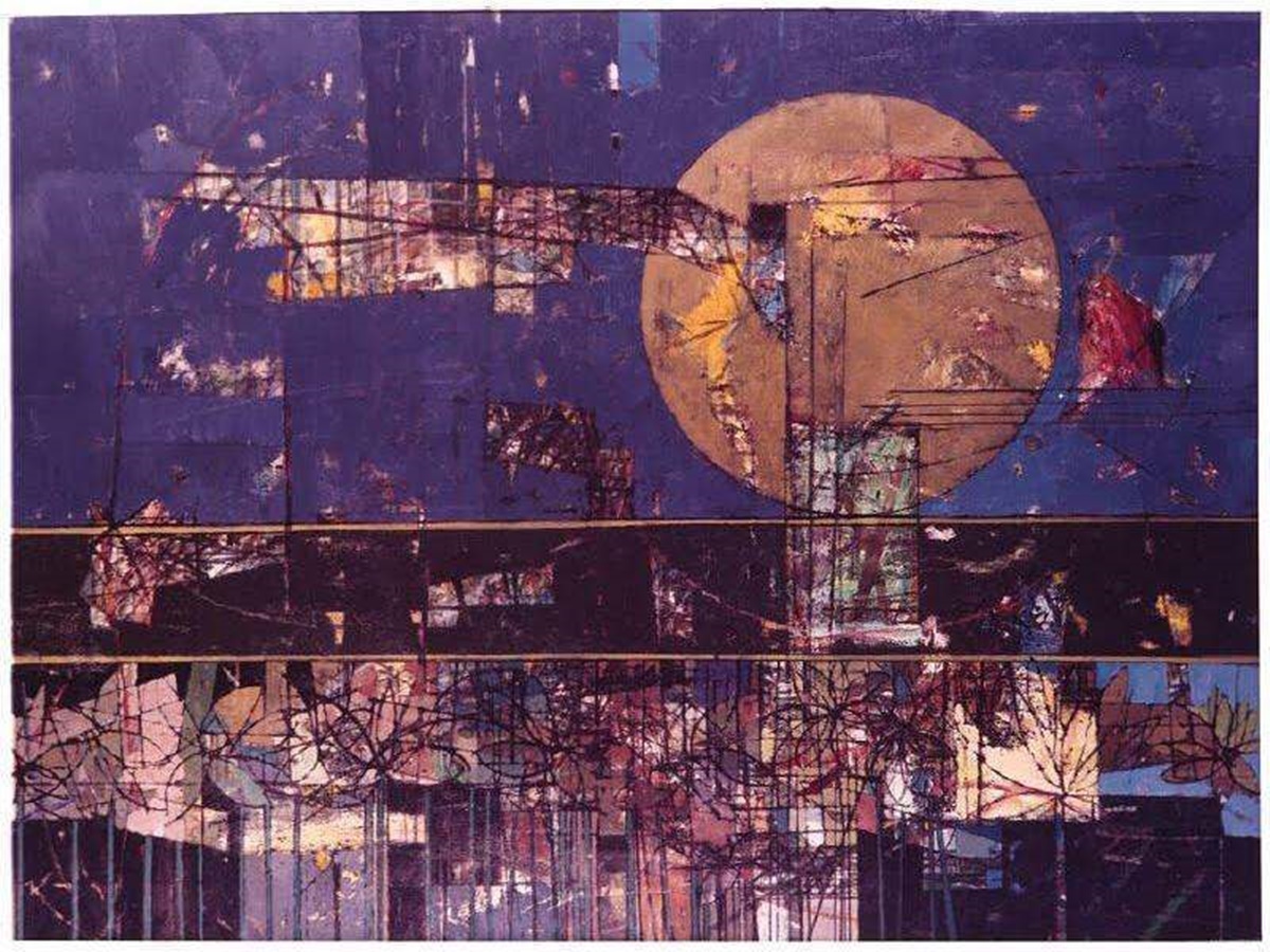 Jack Perlmutter, Moon, Horizon & Flowers (Rocket Rollout) , 1969