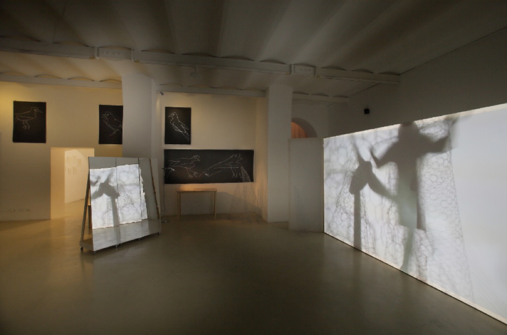 Joan Jonas. Exhibition view at Galleria Alessandra Bonomo, Roma 2017