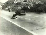 Lotty Rosenfeld, Santiago De Chile, 1943. Ruta Santiago - Valparaíso Acción De Arte, 1981. Fotografía Blanco Y Negro. Vintage