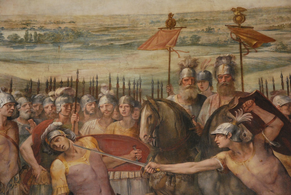 Musei Capitolini, Sala Orazi e Curiazi. Un dettaglio degli affreschi dipinti dal Cavalier d'Arpino