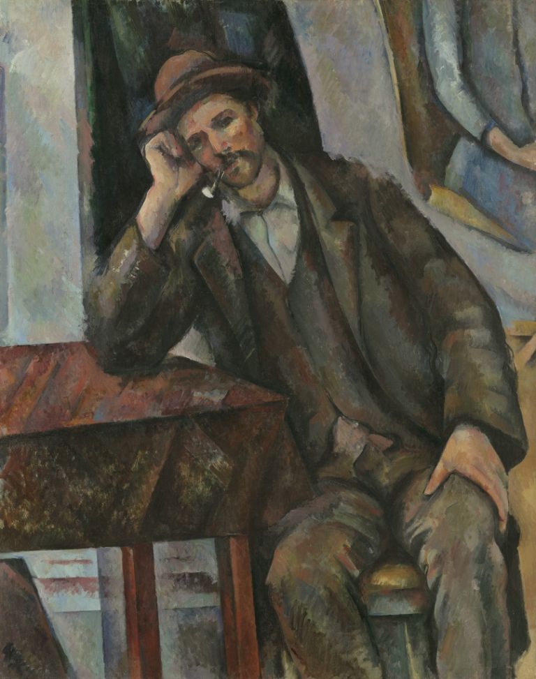 Paul Cézanne, L'Homme à la pipe. Le Fumeur, 1890-93. Mosca, Museo di Stato delle Belle Arti