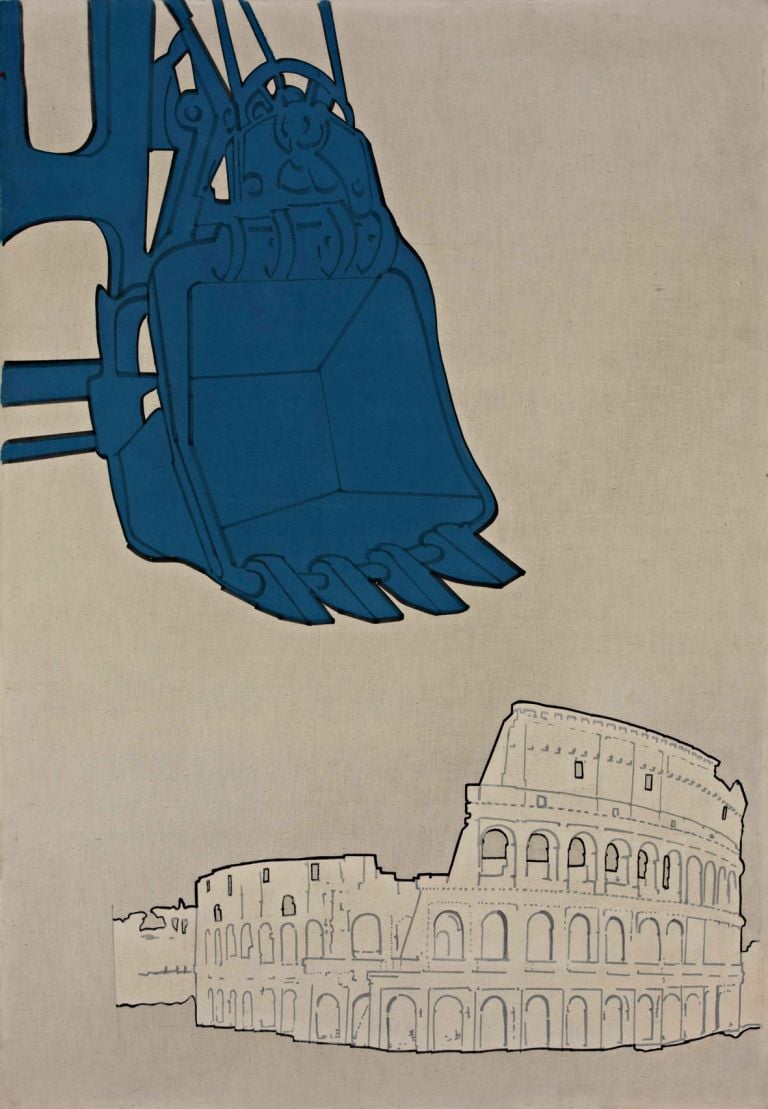 Renato Mambor, Ruspa e Colosseo, 1965