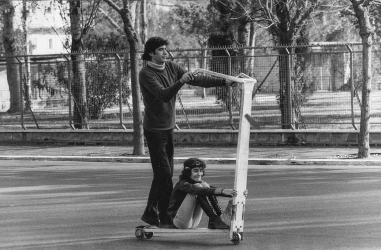 Renato Mambor su Monopattino Easy Rider, 1970