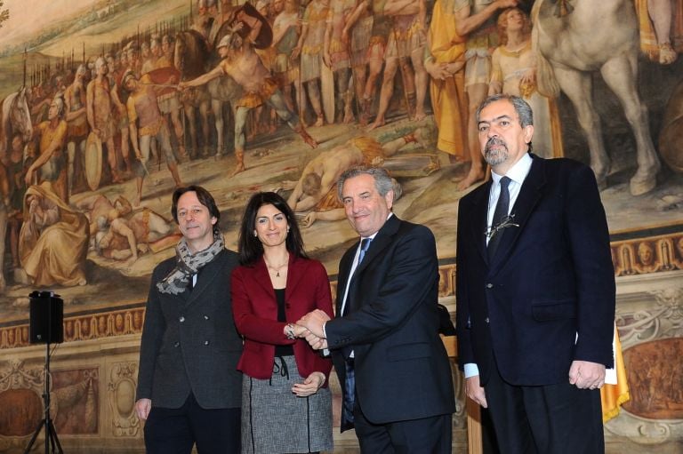 Restauro Sala Orazi e Curiazi, Musei Capitolini. Conferenza stampa con la sindaca Virginia Raggi. Ph. Sovrintendenza Capitolina ai Beni Culturali