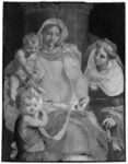 Riflettografia di Madonna con il Bambino, san Giovannino e santa Barbara di Daniele da Volterra