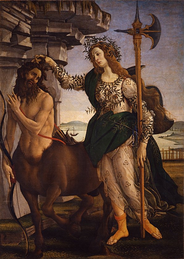 Sandro Botticelli, Firenze, Galleria degli Uffizi, Pallade e il centauro