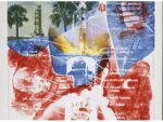 Robert Rauschenberg, Sky Garden, 1969 (lithograph on canvas)