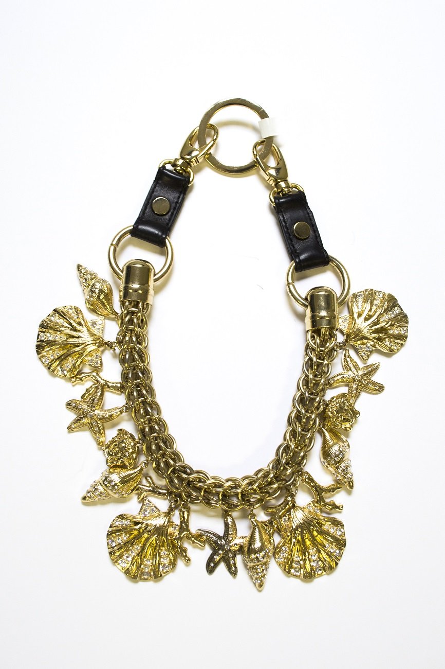 Versace, collezione PE 1992, collana, metallo dorato, pelle, Archivio Associazione Culturale Anna Piaggi
