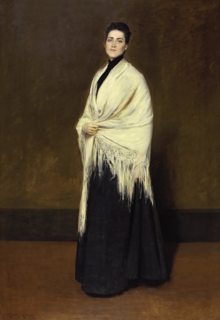 William Merritt Chase, Portrait of Mrs. C. (Lady with a White Shawl), 1893, © Pennsylvania Academy of the Fine Arts