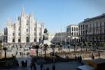 La palme in Piazza Duomo. Ph. Fb, Comune di Milano