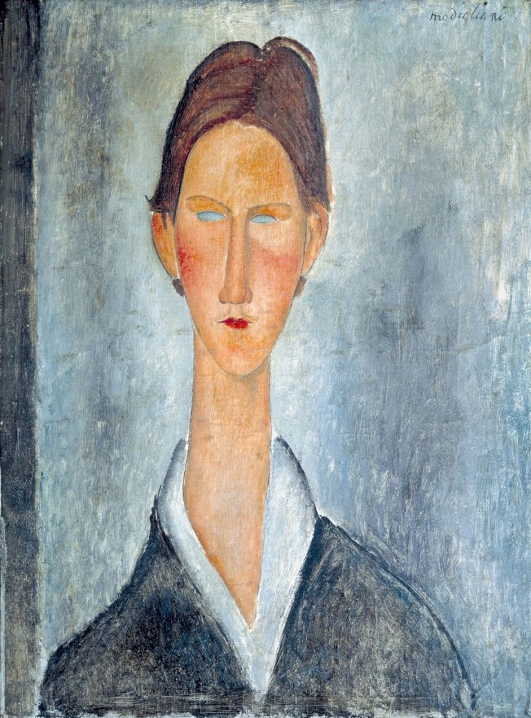 Amedeo Modigliani, Giovane con i capelli rossi o lo studente, 1919. Olio su tela, 61 x 46 cm. Courtesy Richard Delh. K.A.D. Gallery - Bruxelles