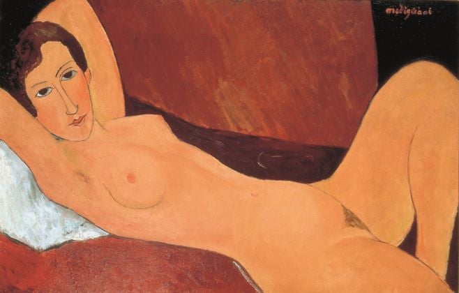 Amedeo Modigliani, Nudo disteso (Ritratto di Celine Howard), 1918 circa. Olio su tela, 65 x 100 cm. Collezione privata
