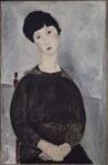 Amedeo Modigliani, Ragazza con capelli neri detta anche ragazza bruna seduta, 1918. Olio su tela, 92 x 60 cm. Parigi, Musée National Ricasso © René-Gabriel Ojéda / RMN-Réunion des Musées Nationaux/ distr. Alinari