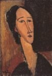 Amedeo Modigliani, Testa di Hanka Sborowska, 1917. Olio su tela, 54 x 37,3 x 8 cm. Collezione privata