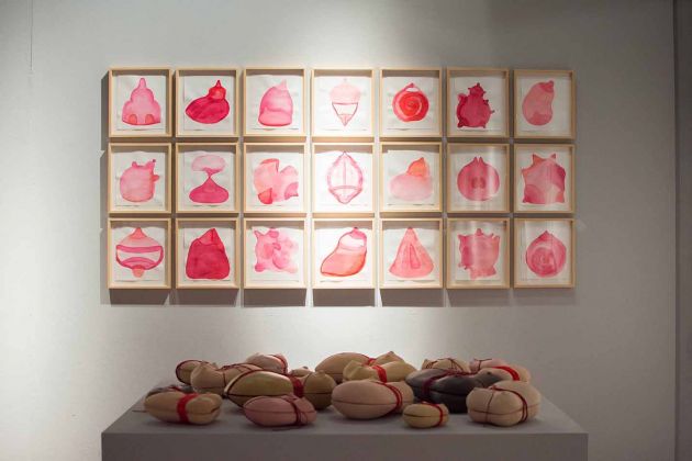 Anne-Clémence de Grolée, Strange fruits, 2008 (in alto) e Le segrete, 2016. Photo Francesca Renda