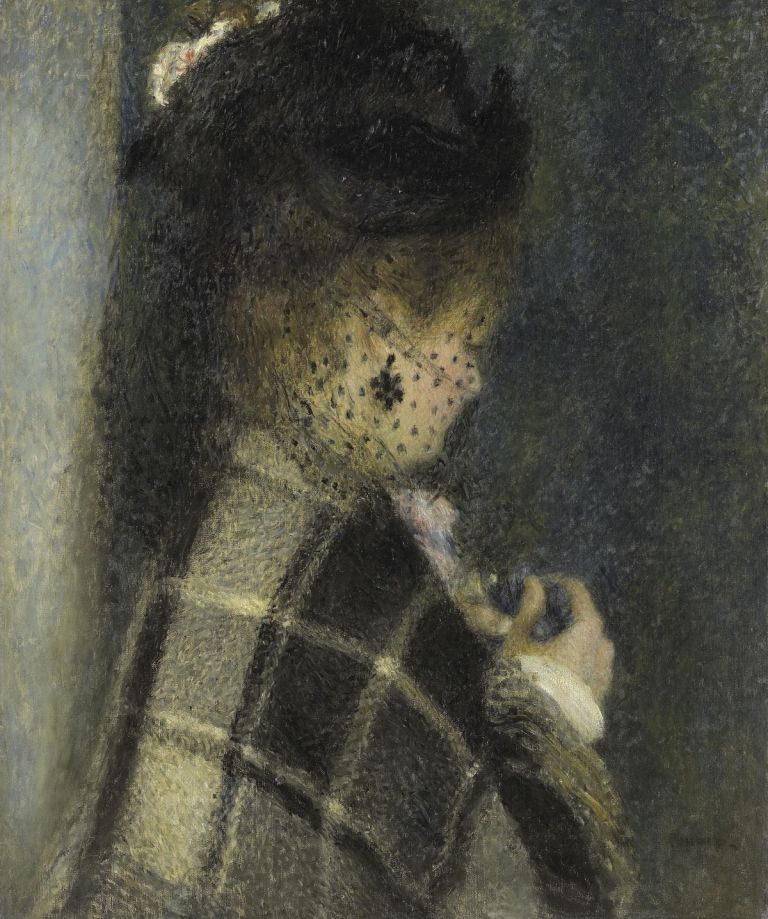 Auguste Renoir, Giovane donna con veletta, 1875 circa, olio su tela, 61,3 x 50,8 cm, Parigi, Musée d’Orsay © René-Gabriel Ojéda – RMN-Réunion des Musées Nationaux – distr. Alinari