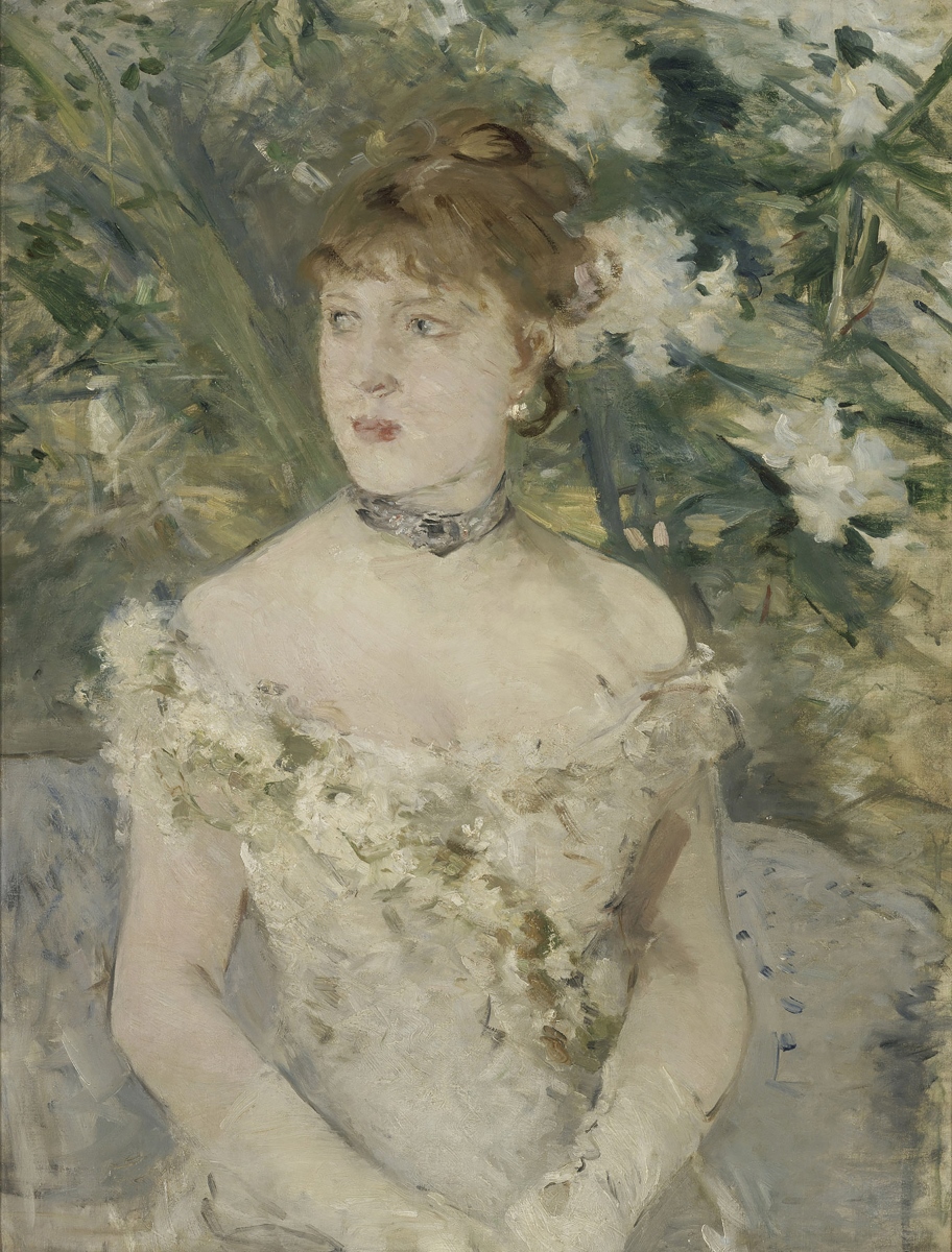 Berthe Morisot, Giovane donna in tenuta da ballo, 1879, olio su tela, 71,5 x 54 cm, Parigi, Musée d’Orsay © René-Gabriel Ojéda – RMN-Réunion des Musées Nationaux – distr. Alinari