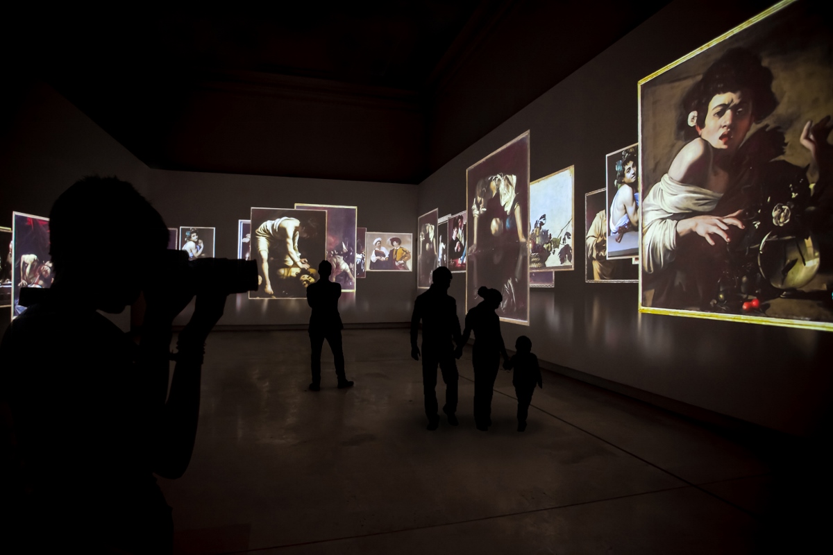 Caravaggio Experience, Elaborazione Grafica, The Fake Factory foto Scala Firenze