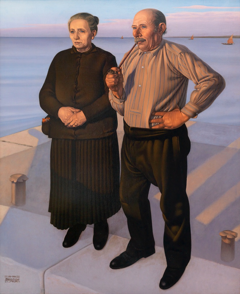 Cagnaccio di San Pietro, La partenza, 1936. Courtesy Galleria Gomiero, Milano-Padova