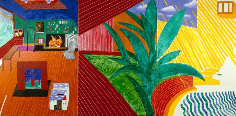 David Hockney, Hollywood Hills House, 1980. Walker Art Center, Minneapolis. © David Hockney