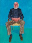 David Hockney, Ritratto di John Baldessari, 13, 16 Dicembre 2013, acrilico su tela, 121,9 x 91,4 cm © David Hockney; Photo credit Richard Schmidt