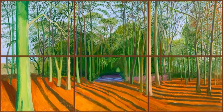 David Hockney, Woldgate Woods, 6 & 9 November 2006, 2006. David Hockney Inc. (Los Angeles, USA). © David Hockney. Photo Richard Schmidt