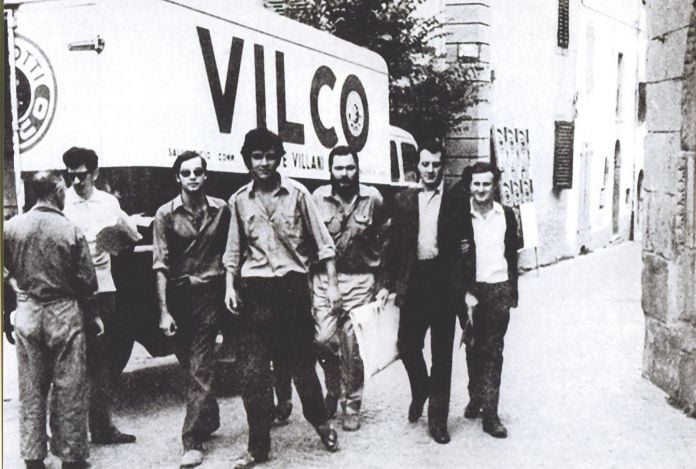 Fiumalbo (MO), agosto 1967. Da sx, Maurizio, Tiziano e Adriano Spatola, Arrigo Lora Totino e Claudio Parmiggiani. Photo Luigi Ferro
