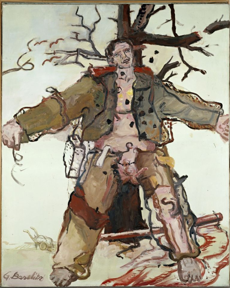 Georg Baselitz, Vorwärts Wind, 1966, olio su tela. Duisburg, MKM-Museum Küppersmühle für Moderne Kunst, Collezione Ströher © Georg Baselitz 2017