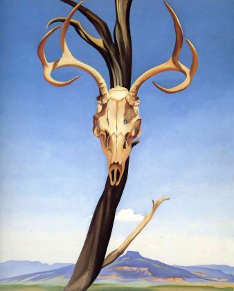 Georgia O’Keeffe, Deers Skull with Pedernal