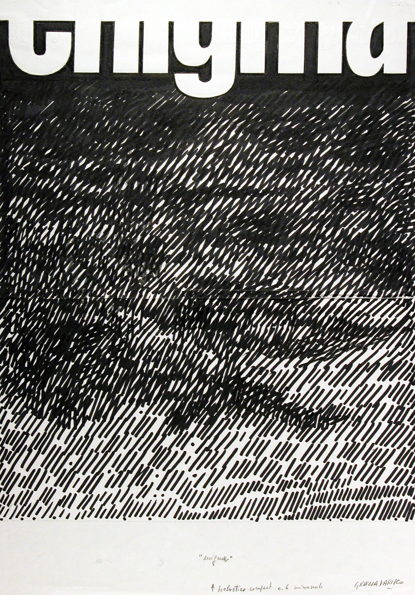 Grazia Varisco, Enigma, 1985, pennarello su carta, 420 x 296 mm, Collezione Galleria Civica di Modena